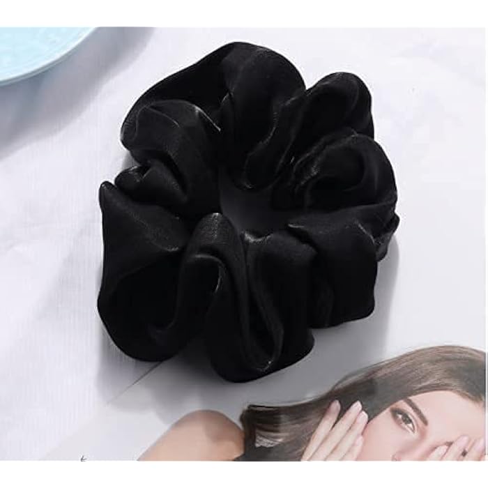 Women's Satin Silk Velvet Elastic Hair Holder (Pink) - Image 4